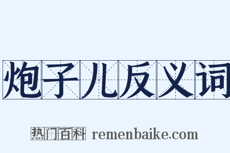炮子儿反义词是什么意思的图片
